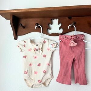 Rabbit & Bear Floral Set 3-6 mo.